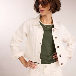 BAUKJEN Denim Jacket Soft White