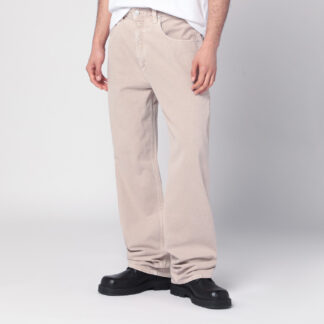Beige jeans in regenerated denim