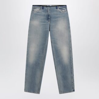 Blue jeans with a washed effect