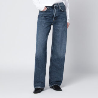 Blue regenerated denim jeans