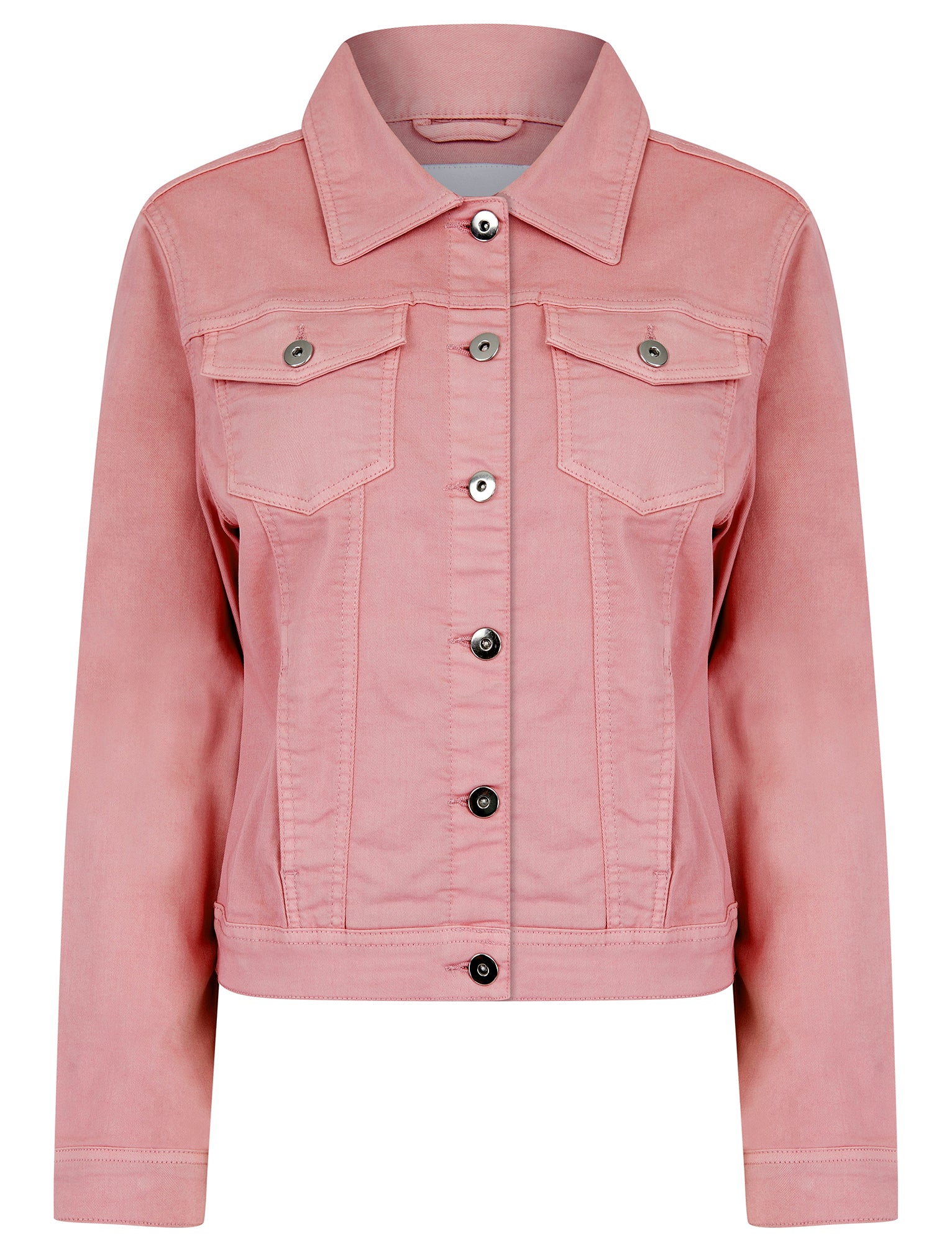 Coats / Jackets Feather Women's Stretch Cotton Denim Jacket in Zephyr Pink - Amara Reya / 10 - Tokyo Laundry