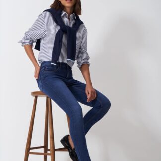 Crew Clothing High Waisted Skinny Jeans Medium Blue