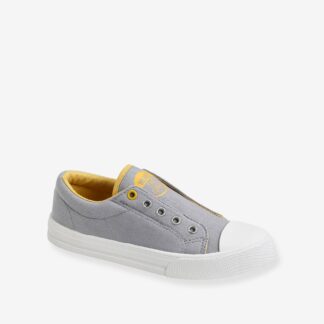 Elasticated Canvas Trainers for Boys grey light solid