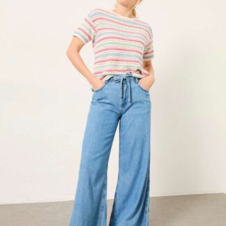FatFace Mid Rise Wide Leg Jeans Blue Denim