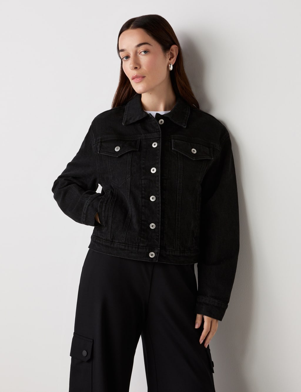 Finery London Denim Jacket Black