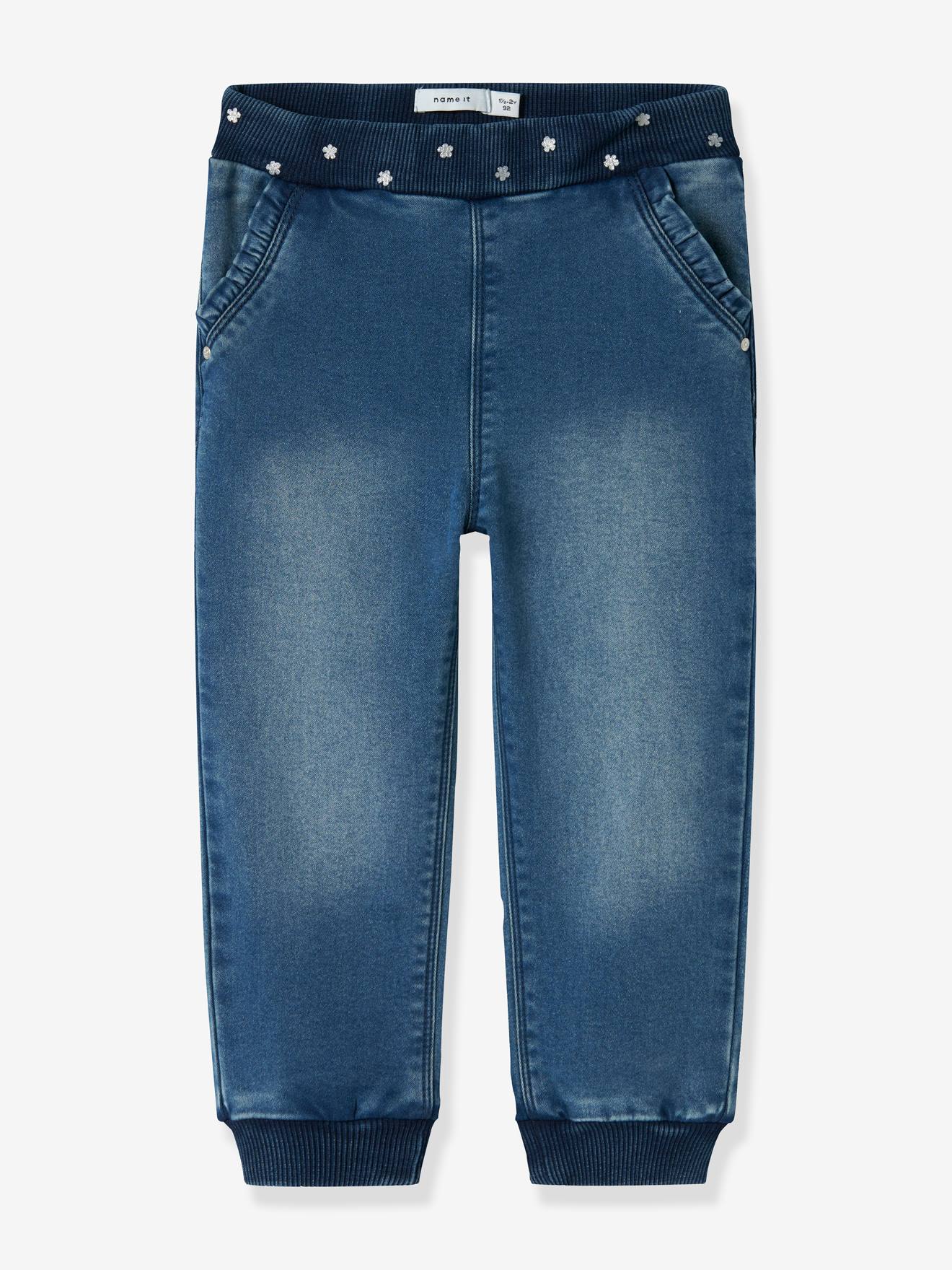Girl's baggy jeans denim blue