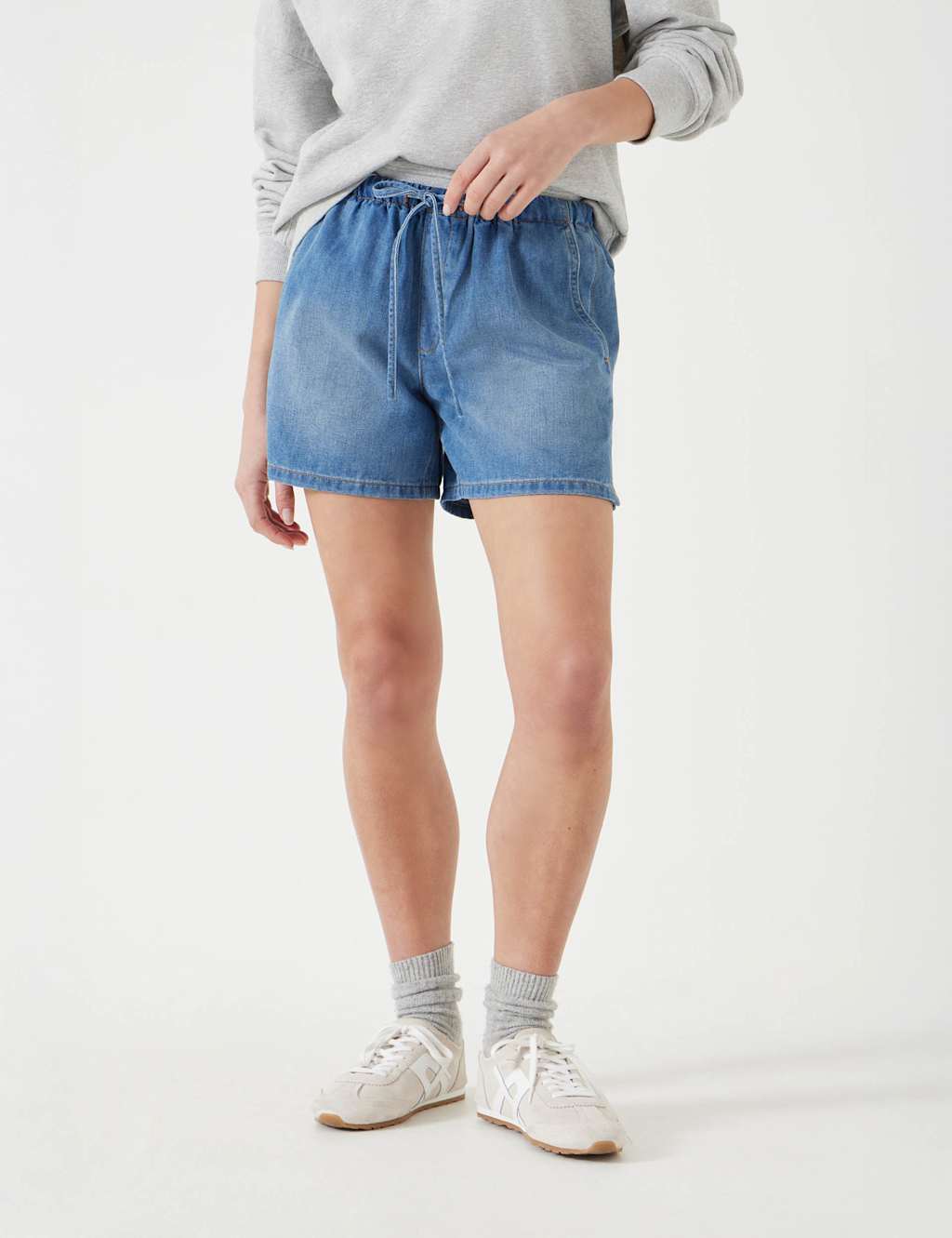 HUSH Cotton Rich Denim Shorts Denim