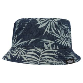 Hat Killengreen Cotton Denim Floral Print Bucket Hat in Navy / One Size - Tokyo Laundry