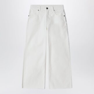 Ivory white denim trousers