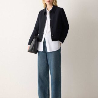 Jigsaw High Waisted Barrel Jeans Blue Denim