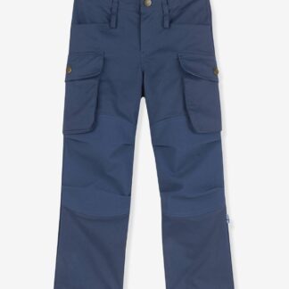 KOSKI CANVAS Cargo Trousers for Children, FINKID denim blue