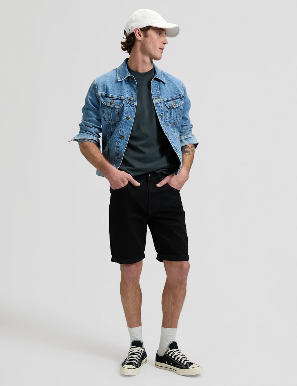 Lee 5 Pocket Denim Shorts Black