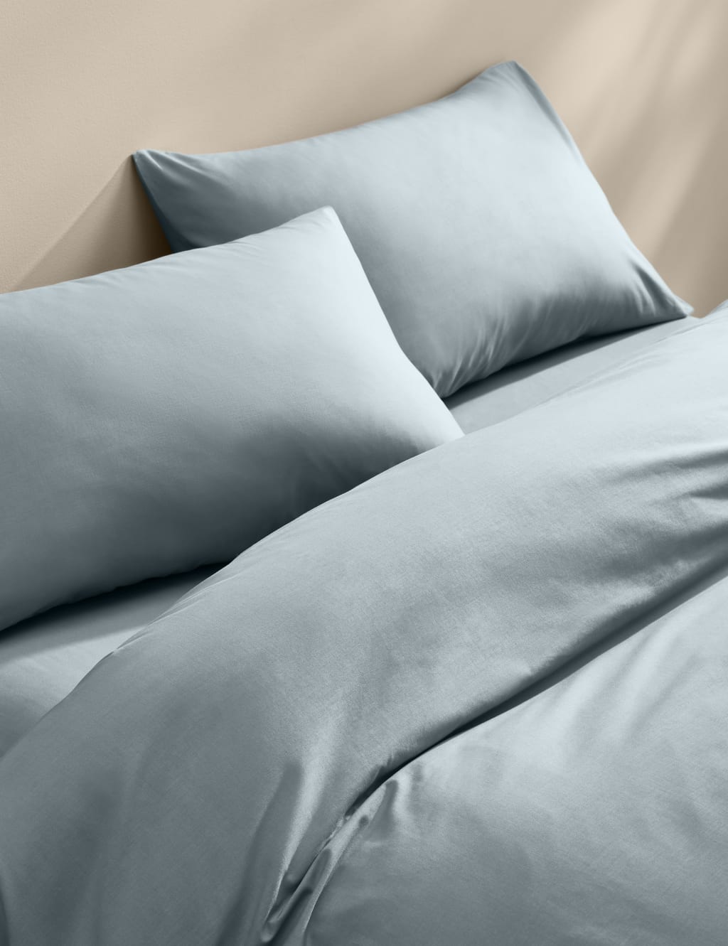 M&S Cotton Rich Bedding Set Denim