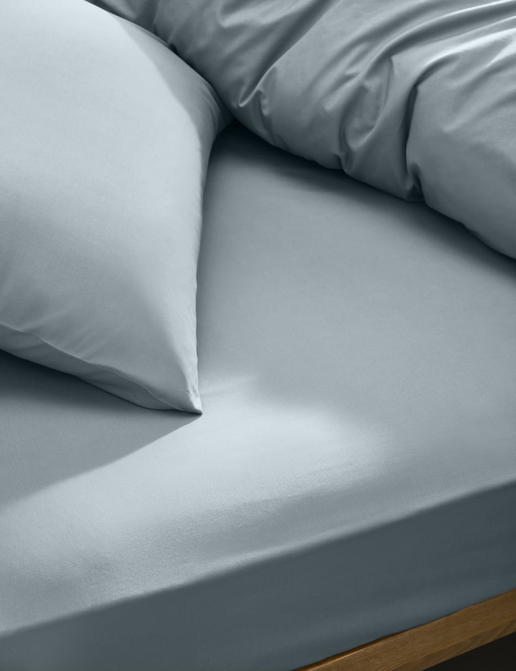M&S Cotton Rich Extra Deep Fitted Sheet Denim