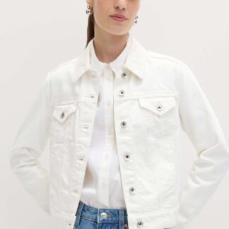 M&S Denim Collared Short Trucker Jacket Soft White
