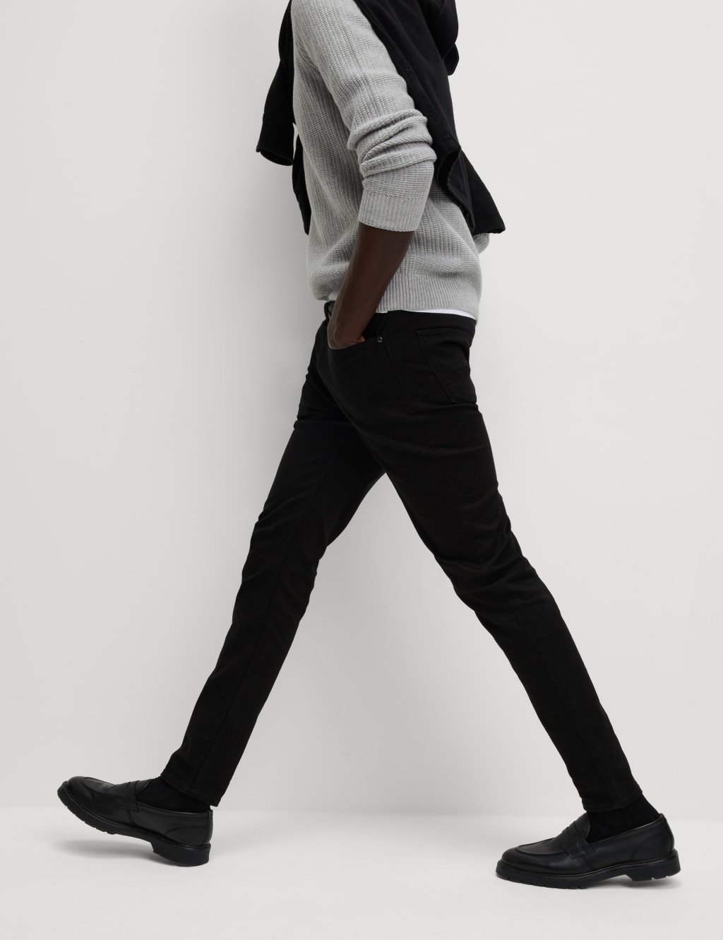 M&S Skinny Fit Stretch Jeans Black/Black