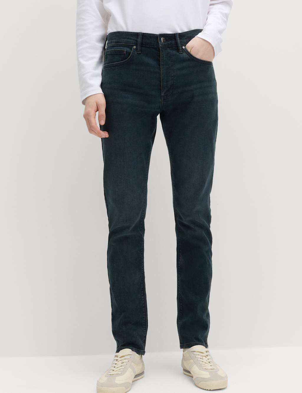 M&S Slim Fit Stretch Jeans Smokey Blue