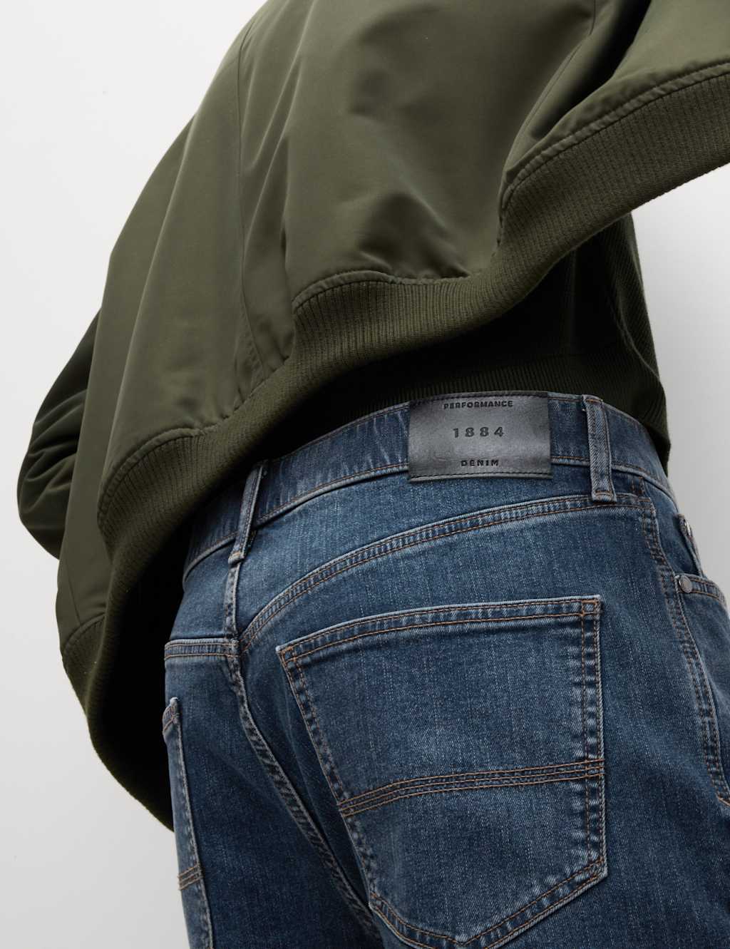 M&S Straight Fit Jeans with Stormwear™ Dark Blue