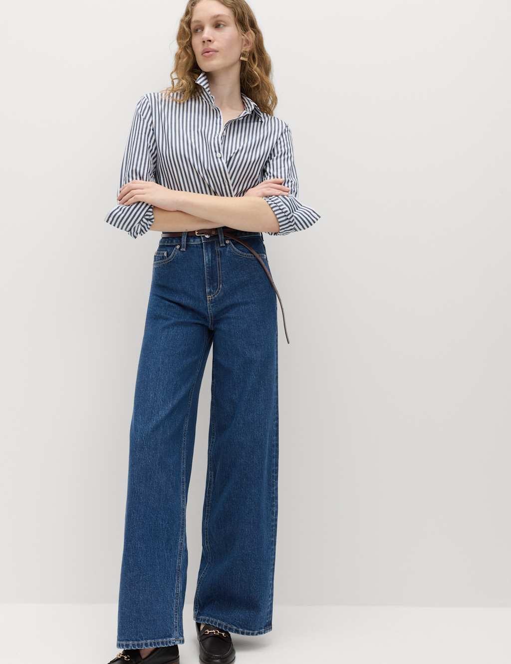 M&S The Wide-Leg Jeans Dark Indigo