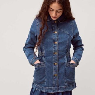 Monsoon Denim Collared Jacket Blue