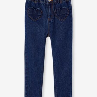 Paperbag Jeans, Heart-Shaped Pockets, for Girls brut denim
