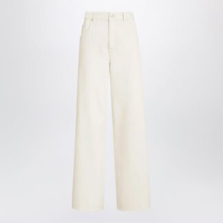 Relaxed-fit dyed denim trousers with monile detail