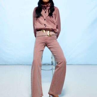 River Island Relaxed High Waisted Straight Leg Jeans Pink