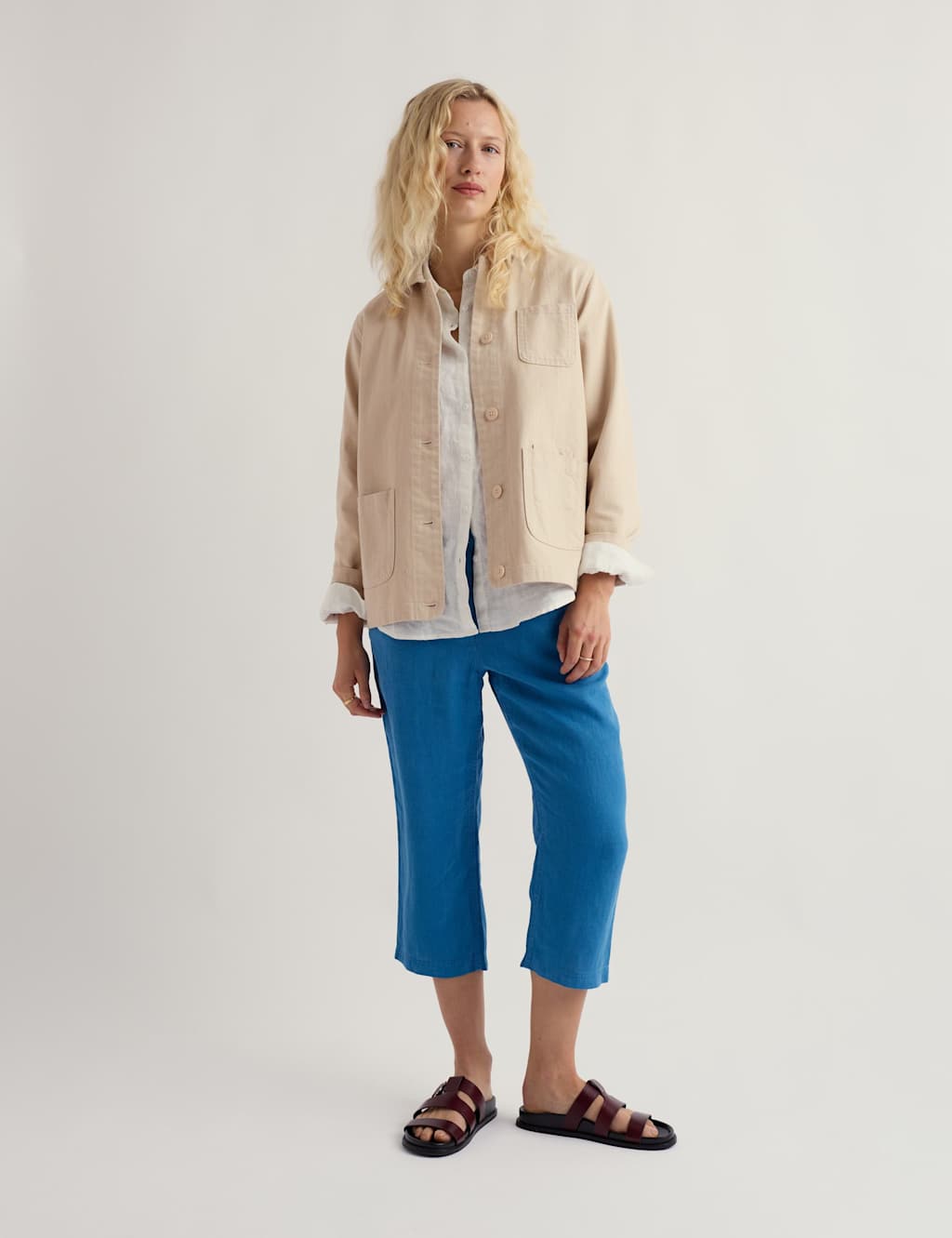 Seasalt Cornwall Denim Collared Jacket Natural