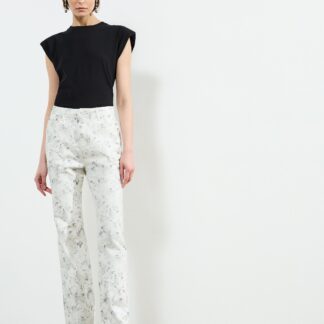 Serenity Denim Straight Leg Jeans White/Grey