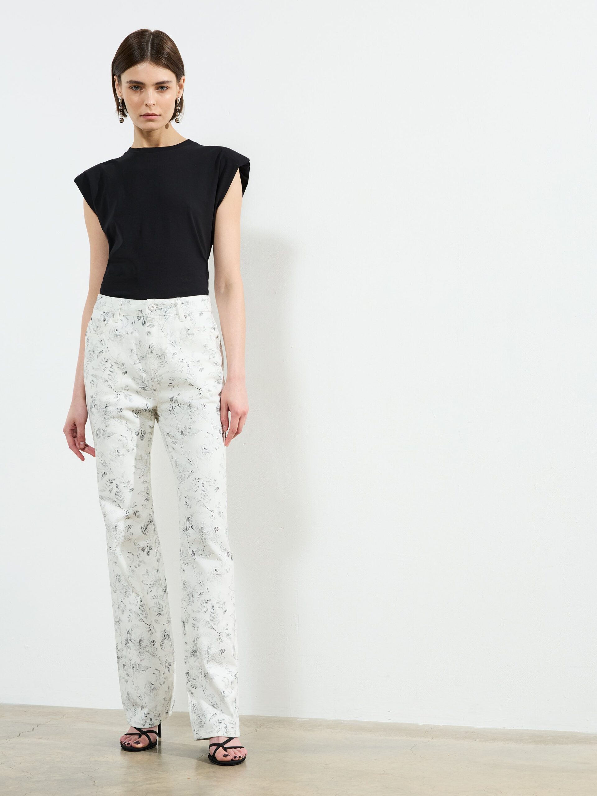 Serenity Denim Straight Leg Jeans White/Grey