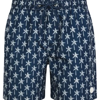 Swim Shorts Tanix Tropical Print Microfibre Swim Shorts with Mesh Lining in Dark Denim / L - Tokyo Laundry