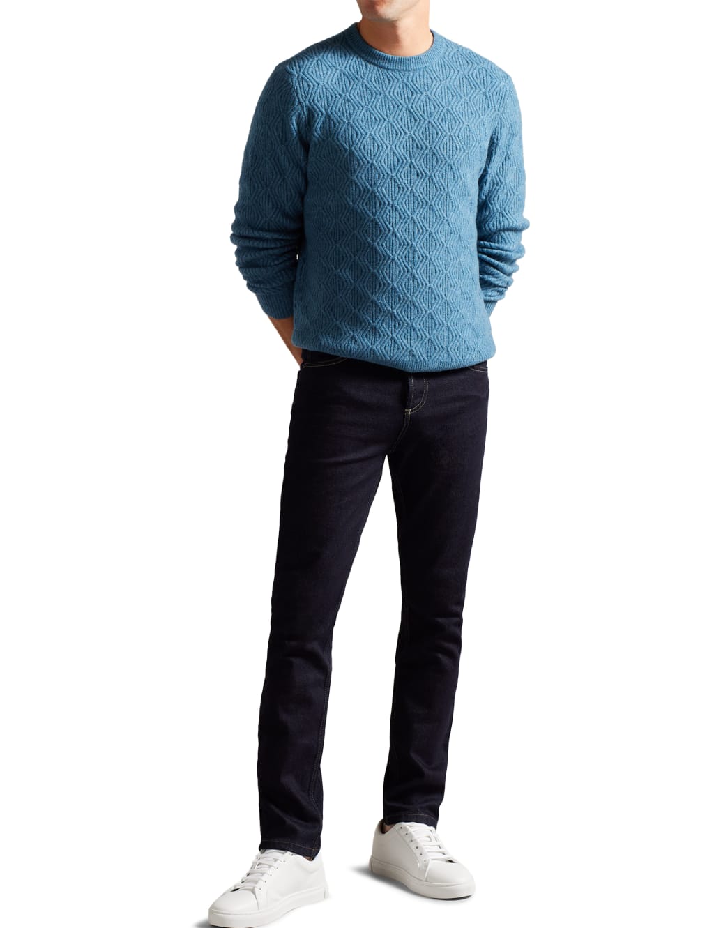 Ted Baker Slim Fit 5 Pocket Stretch Jeans Indigo