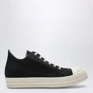 Temple Low Sneakers in black/milk white denim