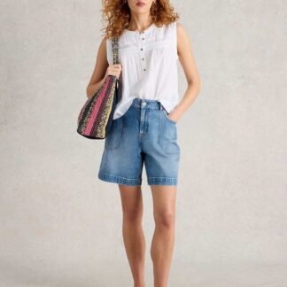 White Stuff Denim Shorts Med Blue Denim