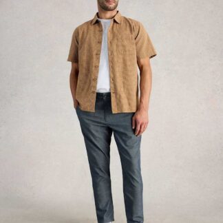 White Stuff Regular Fit Pure Cotton Striped Chinos Denim Mix