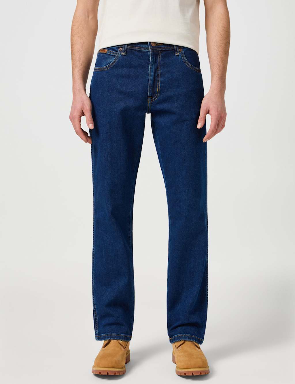 Wrangler Straight Fit Texas 5 Pocket Jeans Blue Denim