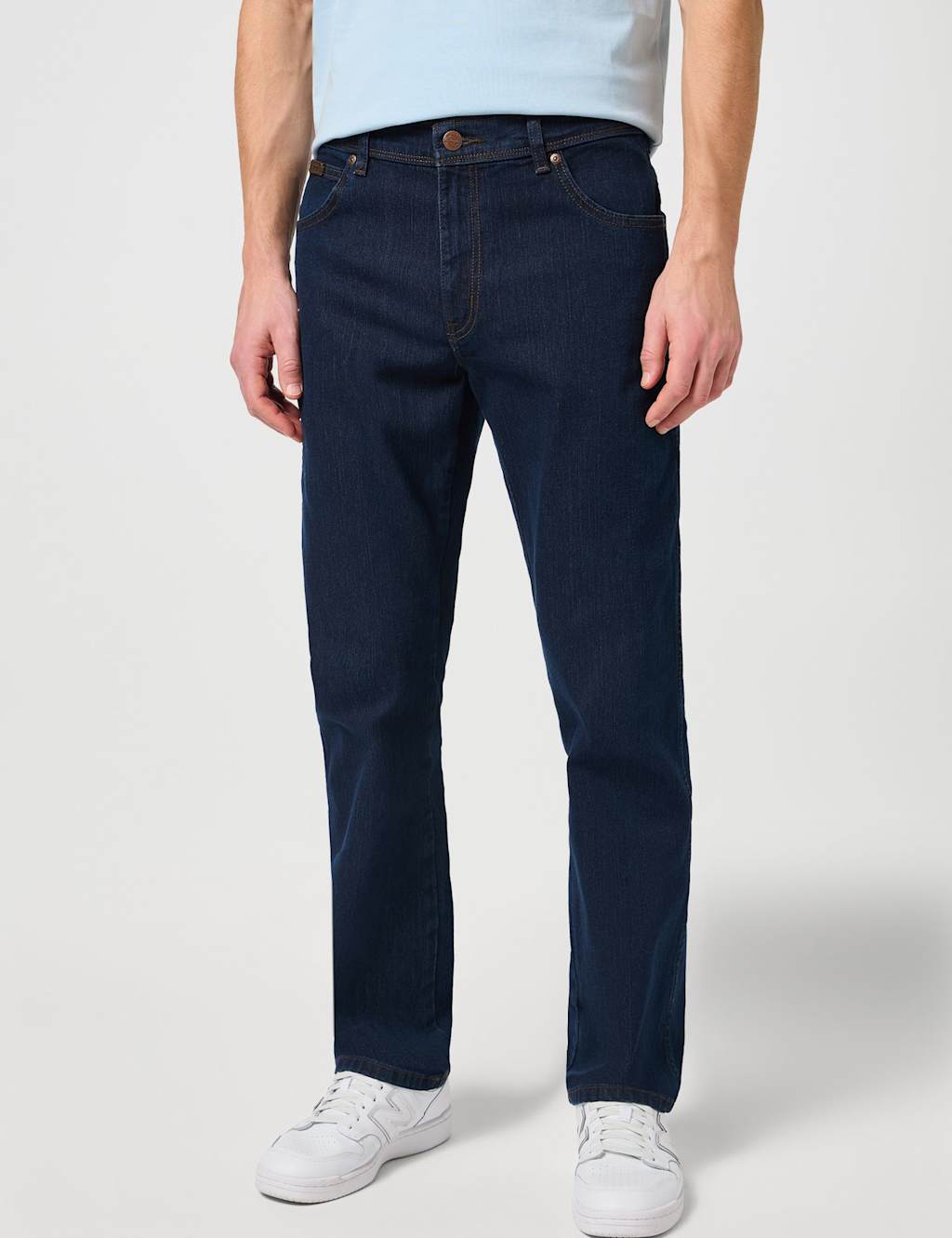 Wrangler Texas Regular Fit 5 Pocket Stretch Jeans Navy